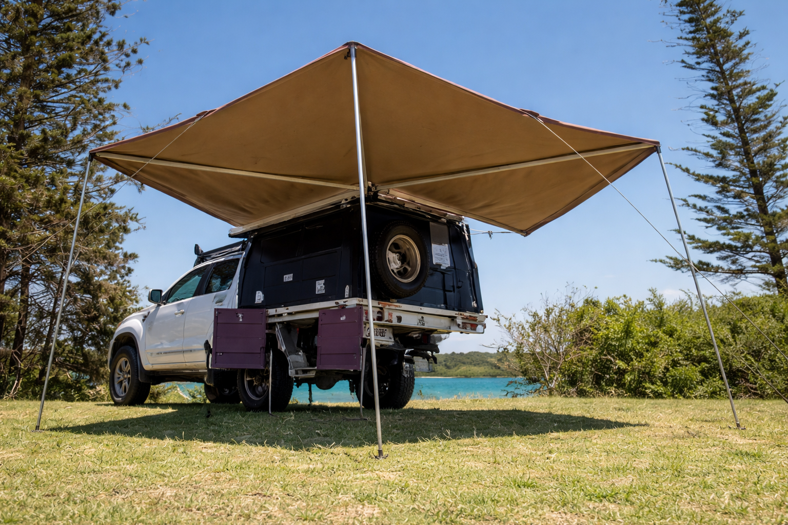 270 Degree 4 Panel Swing Awning